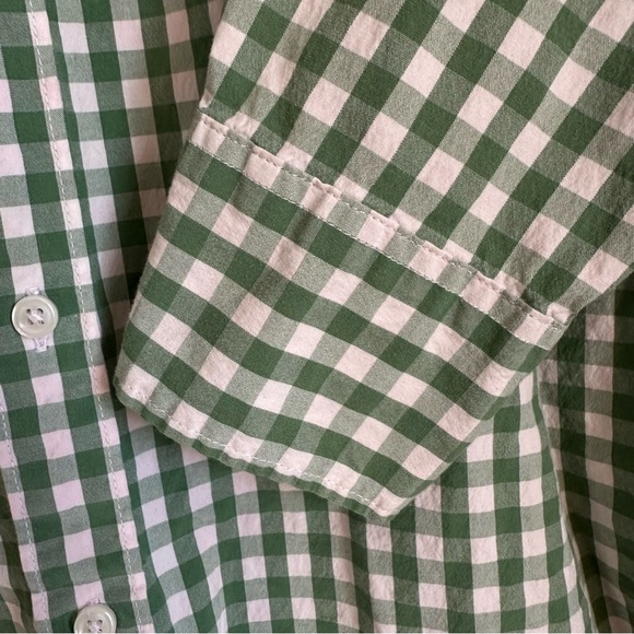 J Crew Secret Wash Shirting Poplin Button Down Classic Fit in Green Plaid XXXLT - Picture 5 of 6